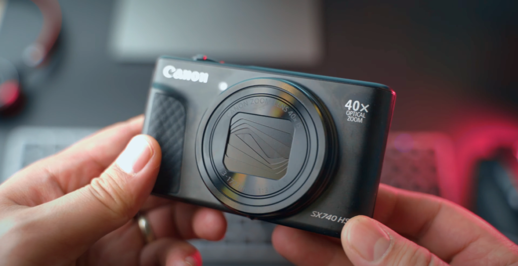 Front view of a Canon PowerShot SX740 HS Camera